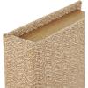 imageDeco 79 Linen Fabric Decorative Box Faux Storage Book Book Shaped Boxes Set of 3 Decorative Keepsake Boxes 12quot 9quot 6quotH Light GrayMulti Colored