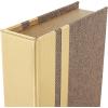 imageDeco 79 Linen Fabric Decorative Box Faux Storage Book Book Shaped Boxes Set of 3 Decorative Keepsake Boxes 12quot 9quot 6quotH Light GrayMulti Colored