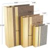 imageDeco 79 Linen Fabric Decorative Box Faux Storage Book Book Shaped Boxes Set of 3 Decorative Keepsake Boxes 12quot 9quot 6quotH Light GrayMulti Colored