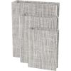 imageDeco 79 Linen Fabric Decorative Box Faux Storage Book Book Shaped Boxes Set of 3 Decorative Keepsake Boxes 12quot 9quot 6quotH Light GrayWhite