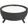 imageDeco 79 Mango Wood Sauvignon Blanc Scented 22 oz 3 Wick Candle with White Wax 7quot x 7quot x 4quot BlackWhite