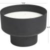 imageDeco 79 Metal Decorative Candle Campfire Scented Matte 50 oz 3 Wick Aromatherapy Candle with White Wax Wax Aromatherapy Candle 7quot x 7quot x 5quot Black
