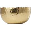 imageDeco 79 Metal Decorative Candle Egyptian Mint Scented Hammered 30 oz 3 Wick Aromatherapy Candle with White Wax Wax Aromatherapy Candle 7quot x 7quot x 4quot Gold