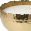 imageDeco 79 Metal Decorative Candle Egyptian Mint Scented Hammered 30 oz 3 Wick Aromatherapy Candle with White Wax Wax Aromatherapy Candle 7quot x 7quot x 4quot Gold