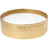 imageDeco 79 Metal Decorative Candle Jasmine Scented Wide Hammered 60 oz 4 Wick Aromatherapy Candle with White Wax Wax Aromatherapy Candle 9quot x 9quot x 3quot GoldWhite
