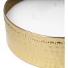 imageDeco 79 Metal Decorative Candle Jasmine Scented Wide Hammered 60 oz 4 Wick Aromatherapy Candle with White Wax Wax Aromatherapy Candle 9quot x 9quot x 3quot GoldWhite
