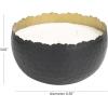 imageDeco 79 Metal Decorative Candle Sauvignon Blanc Scented Hammered Matte 30 oz 3 Wick Aromatherapy Candle with White Wax Wax Aromatherapy Candle 7quot x 7quot x 4quot BlackWhite
