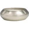 imageDeco 79 Metal Decorative Candle Sweet Bamboo Scented Wide Dome Shaped 60 oz 4 Wick Aromatherapy Candle with White Wax Wax Aromatherapy Candle 9quot x 9quot x 3quot Silver