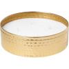 imageDeco 79 Metal Decorative Candle Jasmine Scented Wide Hammered 60 oz 4 Wick Aromatherapy Candle with White Wax Wax Aromatherapy Candle 9quot x 9quot x 3quot GoldWhite