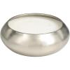 imageDeco 79 Metal Decorative Candle Sweet Bamboo Scented Wide Dome Shaped 60 oz 4 Wick Aromatherapy Candle with White Wax Wax Aromatherapy Candle 9quot x 9quot x 3quot Silver
