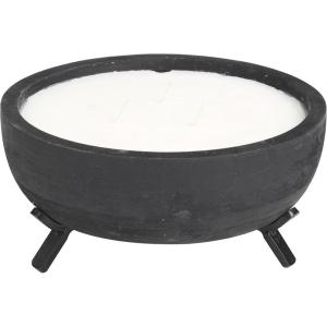 imageDeco 79 Mango Wood Sauvignon Blanc Scented 22 oz 3 Wick Candle with White Wax 7quot x 7quot x 4quot BlackWhite