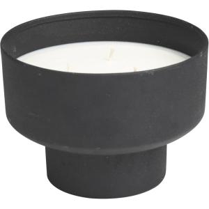 imageDeco 79 Metal Decorative Candle Campfire Scented Matte 50 oz 3 Wick Aromatherapy Candle with White Wax Wax Aromatherapy Candle 7quot x 7quot x 5quot Black