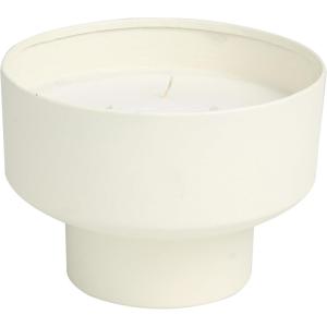 imageDeco 79 Metal Decorative Candle Cozy Cashmere Scented Matte 50 oz 3 Wick Aromatherapy Candle with White Wax Wax Aromatherapy Candle 7quot x 7quot x 5quot WhiteWhite