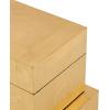 imageCosmoLiving by Cosmopolitan Wooden Decorative Box Decorative Keepsake Boxes with Textured Foiled Exterior Set of 2 Storage Boxes 13quot 11quotW Gold