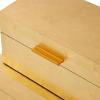 imageCosmoLiving by Cosmopolitan Wooden Decorative Box Decorative Keepsake Boxes with Textured Foiled Exterior Set of 2 Storage Boxes 13quot 11quotW Gold