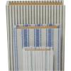 imageDeco 79 Canvas Decorative Box Faux Storage Book Book Shaped Boxes with Blue Striped Patterns Set of 3 Decorative Keepsake Boxes 12quot 9quot 6quotH CreamBlue
