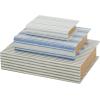 imageDeco 79 Canvas Decorative Box Faux Storage Book Book Shaped Boxes with Blue Striped Patterns Set of 3 Decorative Keepsake Boxes 12quot 9quot 6quotH CreamBlue
