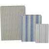 imageDeco 79 Canvas Decorative Box Faux Storage Book Book Shaped Boxes with Blue Striped Patterns Set of 3 Decorative Keepsake Boxes 12quot 9quot 6quotH CreamBlue