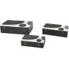 imageDeco 79 Mango Wood Floral Handmade Decorative Box Decorative Keepsake Boxes with Hinged Lid Set of 3 Storage Boxes 8quot 10quot 12quotW WhiteBlack