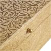 imageDeco 79 Mango Wood Floral Handmade Decorative Box Decorative Keepsake Boxes with Hinged Lid Set of 3 Storage Boxes 8quot 10quot 12quotW WhiteBrown
