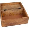 imageDeco 79 Mango Wood Floral Handmade Decorative Box Decorative Keepsake Boxes with Hinged Lid Set of 3 Storage Boxes 8quot 10quot 12quotW WhiteBrown