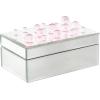 imageDeco 79 Metal Decorative Jewelry Box Jewelry Organizer with Crystal Accents Jewelry Holder 8quot x 4quot x 3quot SilverSilver