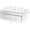 imageDeco 79 Metal Decorative Jewelry Box Jewelry Organizer with Crystal Accents Jewelry Holder 8quot x 4quot x 3quot SilverSilver