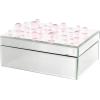 imageDeco 79 Metal Decorative Jewelry Box Jewelry Organizer with Crystal Accents Jewelry Holder 8quot x 4quot x 3quot SilverSilver