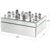 imageDeco 79 Metal Decorative Jewelry Box Jewelry Organizer with Crystal Accents Jewelry Holder 8quot x 4quot x 3quot SilverSilver