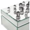 imageDeco 79 Metal Decorative Jewelry Box Jewelry Organizer with Crystal Accents Jewelry Holder 8quot x 4quot x 3quot SilverSilver