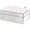 imageDeco 79 Metal Decorative Jewelry Box Jewelry Organizer with Crystal Accents Jewelry Holder 8quot x 4quot x 3quot SilverSilver