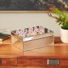 imageDeco 79 Metal Decorative Jewelry Box Jewelry Organizer with Crystal Accents Jewelry Holder 8quot x 4quot x 3quot SilverSilver