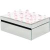 imageDeco 79 Metal Decorative Jewelry Box Jewelry Organizer with Crystal Accents Jewelry Holder 8quot x 4quot x 3quot SilverSilver