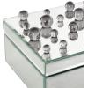 imageDeco 79 Metal Decorative Jewelry Box Jewelry Organizer with Crystal Accents Jewelry Holder 8quot x 4quot x 3quot SilverSilver