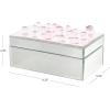 imageDeco 79 Metal Decorative Jewelry Box Jewelry Organizer with Crystal Accents Jewelry Holder 8quot x 4quot x 3quot SilverSilver