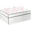 imageDeco 79 Metal Decorative Jewelry Box Jewelry Organizer with Crystal Accents Jewelry Holder 8quot x 4quot x 3quot SilverSilver