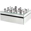 imageDeco 79 Metal Decorative Jewelry Box Jewelry Organizer with Crystal Accents Jewelry Holder 8quot x 4quot x 3quot SilverSilver