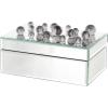 imageDeco 79 Metal Decorative Jewelry Box Jewelry Organizer with Crystal Accents Jewelry Holder 8quot x 4quot x 3quot SilverSilver