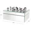 imageDeco 79 Metal Decorative Jewelry Box Jewelry Organizer with Crystal Accents Jewelry Holder 8quot x 4quot x 3quot SilverSilver