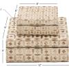 imageDeco 79 Mother of Pearl Shell Decorative Box Mosaic Storage Decorative Keepsake Boxes with Taupe Accents Set of 2 Storage Boxes 12quot 8quotW BeigeBeige