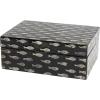 imageDeco 79 Mother of Pearl Shell Decorative Box Mosaic Storage Decorative Keepsake Boxes with Taupe Accents Set of 2 Storage Boxes 12quot 8quotW BeigeBlack