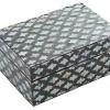imageDeco 79 Mother of Pearl Shell Decorative Box Mosaic Storage Decorative Keepsake Boxes with Taupe Accents Set of 2 Storage Boxes 12quot 8quotW BeigeBlack