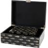 imageDeco 79 Mother of Pearl Shell Decorative Box Mosaic Storage Decorative Keepsake Boxes with Taupe Accents Set of 2 Storage Boxes 12quot 8quotW BeigeBlack