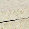 imageDeco 79 Mother of Pearl Shell Decorative Box Mosaic Storage Decorative Keepsake Boxes with Taupe Accents Set of 2 Storage Boxes 12quot 8quotW BeigeCream
