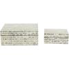 imageDeco 79 Mother of Pearl Shell Decorative Box Mosaic Storage Decorative Keepsake Boxes with Taupe Accents Set of 2 Storage Boxes 12quot 8quotW BeigeCream