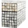 imageDeco 79 Mother of Pearl Shell Decorative Box Mosaic Storage Decorative Keepsake Boxes with Taupe Accents Set of 2 Storage Boxes 12quot 8quotW BeigeGray