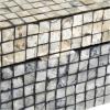 imageDeco 79 Mother of Pearl Shell Decorative Box Mosaic Storage Decorative Keepsake Boxes with Taupe Accents Set of 2 Storage Boxes 12quot 8quotW BeigeGray