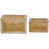 imageDeco 79 Wood Decorative Box Decorative Keepsake Boxes with Lid Set of 2 Storage Boxes 10quot 7quotW BrownBrown