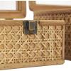 imageDeco 79 Wood Decorative Box Decorative Keepsake Boxes with Lid Set of 2 Storage Boxes 10quot 7quotW BrownBrown