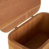 imageDeco 79 Wood Decorative Box Decorative Keepsake Boxes with Lid Set of 2 Storage Boxes 10quot 7quotW BrownBrown